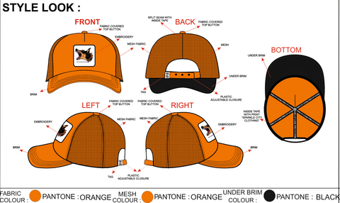 Orange Dobermann Hat
